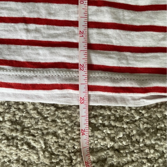 Madewell | Theresa V-Neck Stripe Tank | Red White Shirt | 100% Cotton K7952 | S - Picture 7 of 8